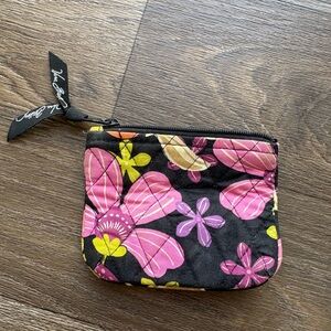 Vera Bradley Black and Yellow Quilted Accessory pouch